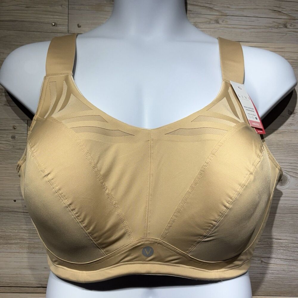 LIVI Max Support Underwire Bra 48DDD Full Coverage Workout Sports Lane Bryant
